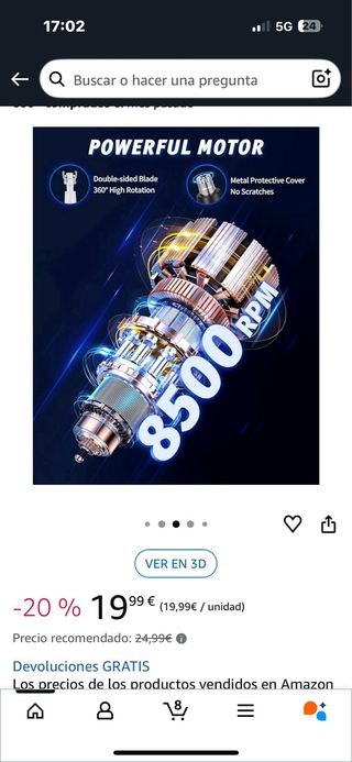 Kit Cortapelos Nariz y Orejas JEETIF 3 en 1