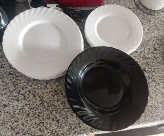 Vajilla Luminarc Trianon Black & White 17 pzs