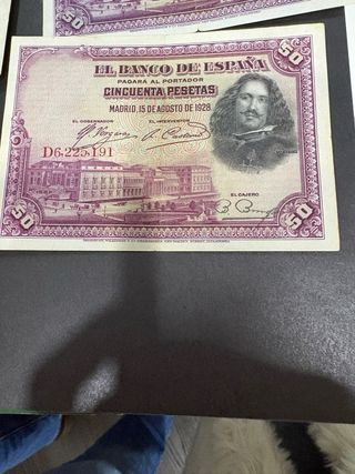Colección de billetes de pesetas