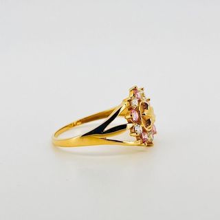 ANILLO ESTRELLA CON CIRCONITAS VERDE 18K