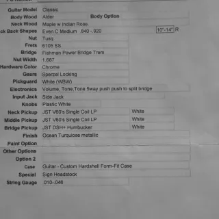 Guitarra SUHR CLASSIC