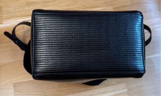 Bolso Hobo Negro Piel y Ante