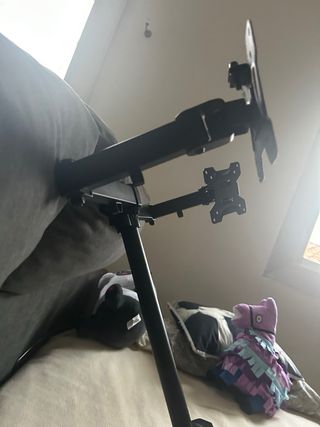 Soporte doble monitor abrazadera