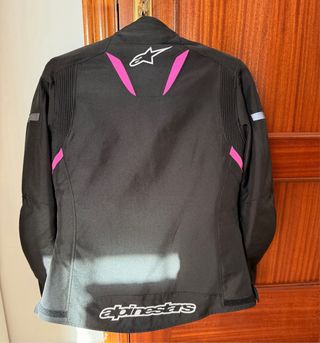 Chaqueta Moto Alpinestars Negra y Rosa