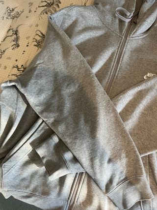 Sudadera Nike Gris Cremallera Talla XXL
