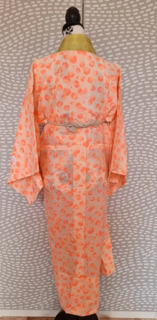 Nagajuban Ume Kimono Interior Flores Rosa