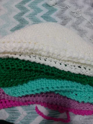 Toquillas tejidas a mano