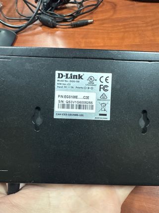Switch Gigabit D-Link DGS-108 Negro