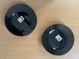 Set 6 Piatti Luminarc Plumi Noir Vetro Nero