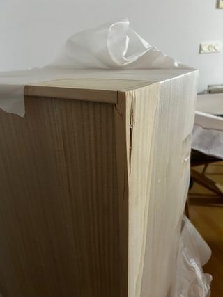 Aparador madera puertas ratán