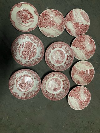 Vajilla inglesa antigua porcelana 38 piezas