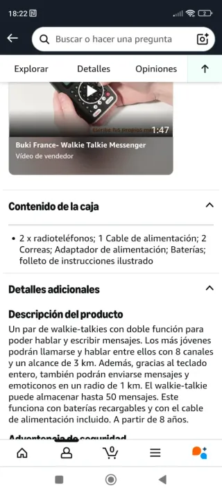 Walkie Talkies Buki France TW04 Messenger