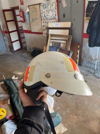 Casco Honda Vintage Blanco