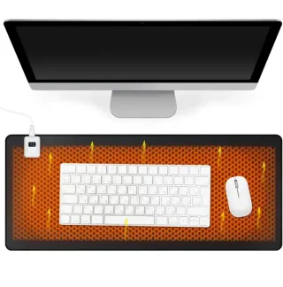 Alfombrilla escritorio calefactable 80x33cm negra