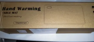 Alfombrilla escritorio calefactable 80x33cm negra