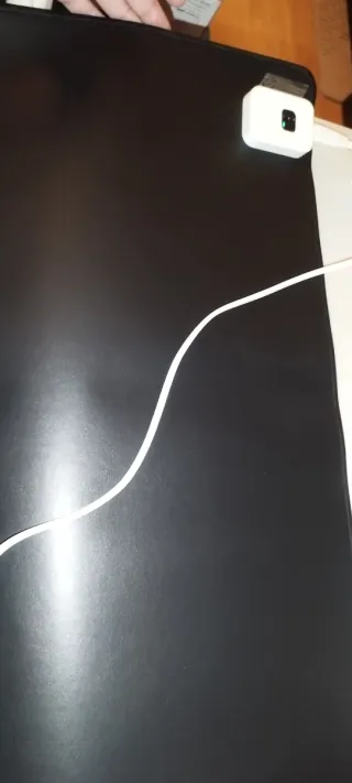 Alfombrilla escritorio calefactable 80x33cm negra