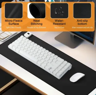 Alfombrilla escritorio calefactable 80x33cm negra