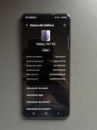 Samsung Galaxy S21 5G 128GB Negro