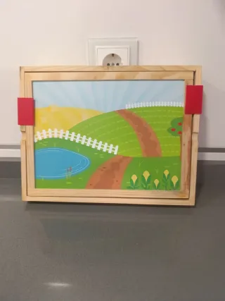 Puzzle magnético de animales y pizarra 2x1