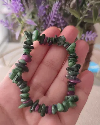 Pulsera rubí zoisita natural