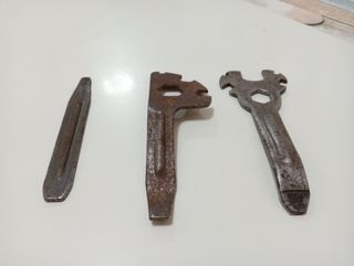 Estuche portaherramientas cuero bici antigua