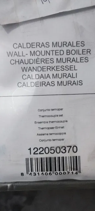 Termopar Caldera Baxi Roca