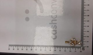 colgante oro 18k con piedra con circonita