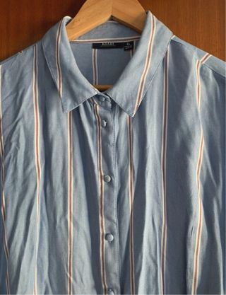 Camisa Kiabi Rayas Azul Talla XL