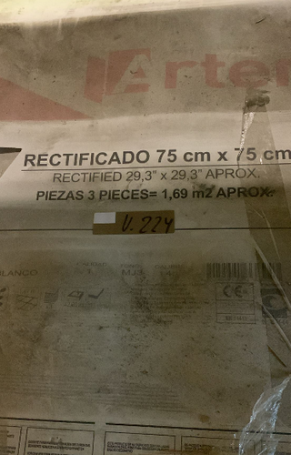 Suelo porcelánico Martins efecto cemento blanco