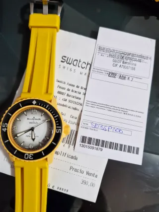 Orologio Swatch Blancpain SCUBA Giallo