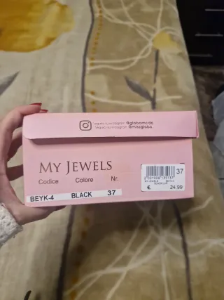 Zapatos de fiesta MY JEWELS negros tacón con caja