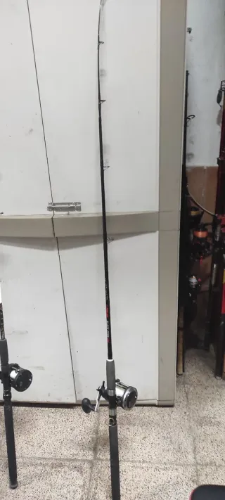 Caña y carrete de curricán