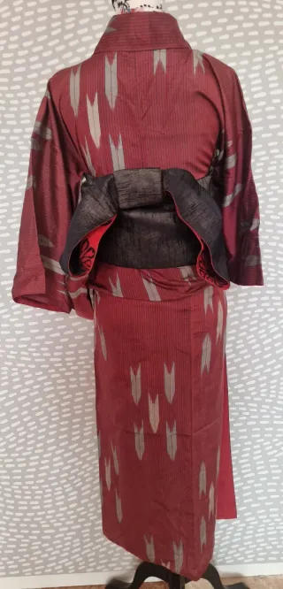 Kimono de seda Yabane Komon