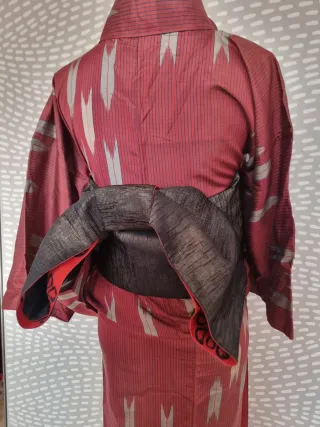 Kimono de seda Yabane Komon