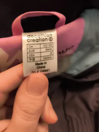 Mono de esquí Quechua niña rosa y gris