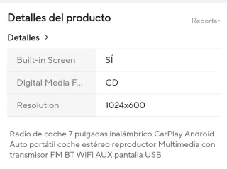 Radio Coche CarPlay Android Auto 7