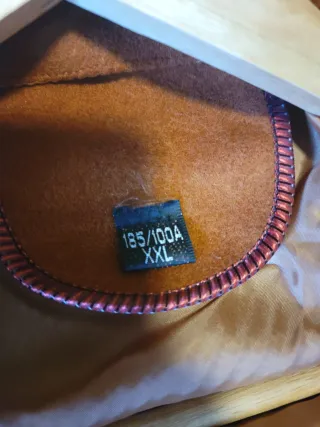 Abrigo de lana hombre marrón/naranja