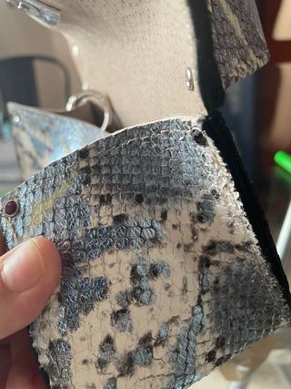Bolso mini para fiesta piel genuina efect serpient