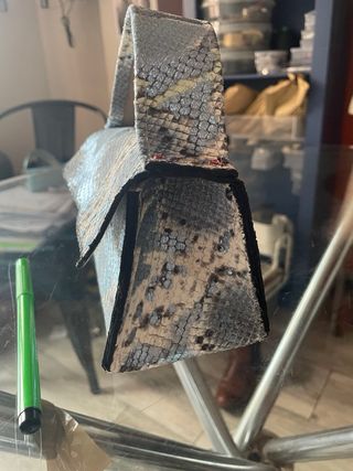 Bolso mini para fiesta piel genuina efect serpient