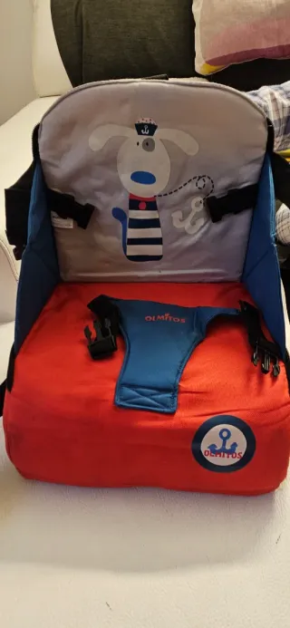 Mochila alzador de silla,Olmitos azul y rojo.