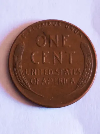 MONEDA 1 CENTAVO LINCOLN.1957D.ERROR EXCESO METAL.