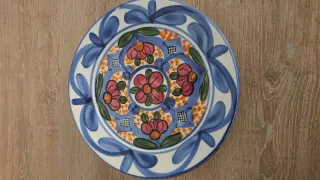 Plato de cerámica decorativo pared