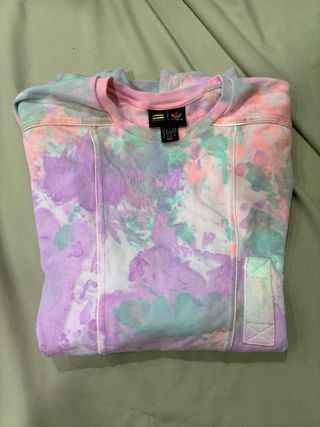 Felpa Adidas tie-dye rosa e viola