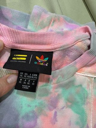 Felpa Adidas tie-dye rosa e viola
