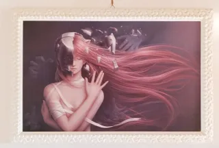 Quadro tela Elfen Lied cornice in legno