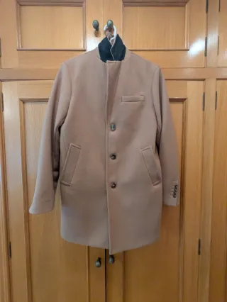 Abrigo Mango Beige Talla S