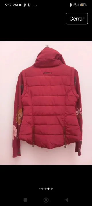 Chaqueta chaleco acolchado con pelo