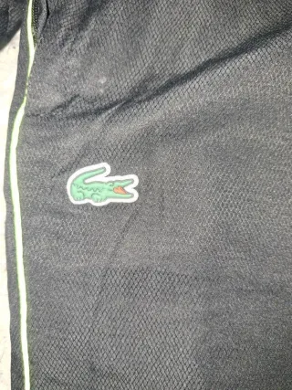 Conjunto Deportivo Lacoste Negro y Amarillo