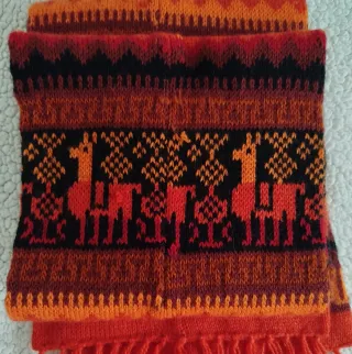 Bufanda alpaca hecha a mano