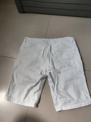 Bermudas Blancas Hombre Talla M